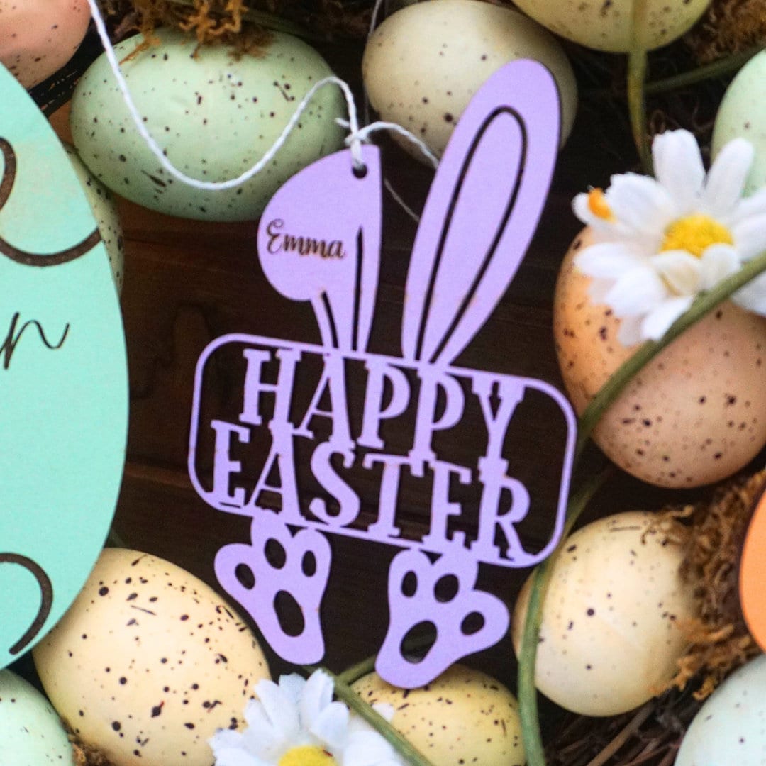 Personalized Easter Basket Tag Custom Easter Gift Tag Easter Name Tag Kid Easter Basket Tag Made with Wood Easter Tags Wood Easter Decor