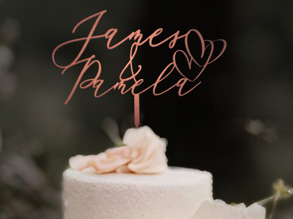 Custom Wedding Cake Topper Personalized Cake Topper for Wedding Gift Name Cake Topper for Engagement Cake Topper Bridal Shower Cake Topper