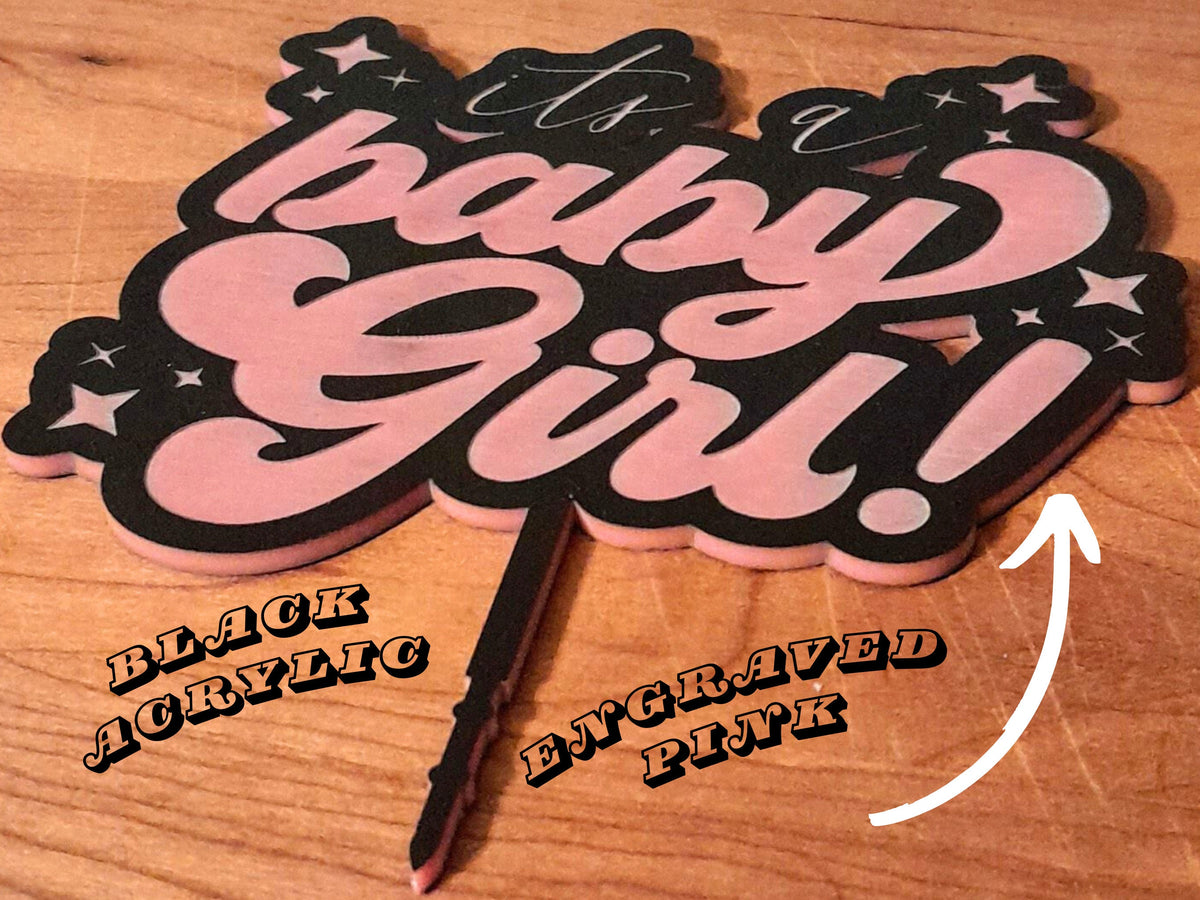 Custom Baby Shower Cake Topper for Baby Shower Gift Gender Reveal Cake Topper Baby Girl Cake Topper Baby Boy Cake Topper Premium Acrylic