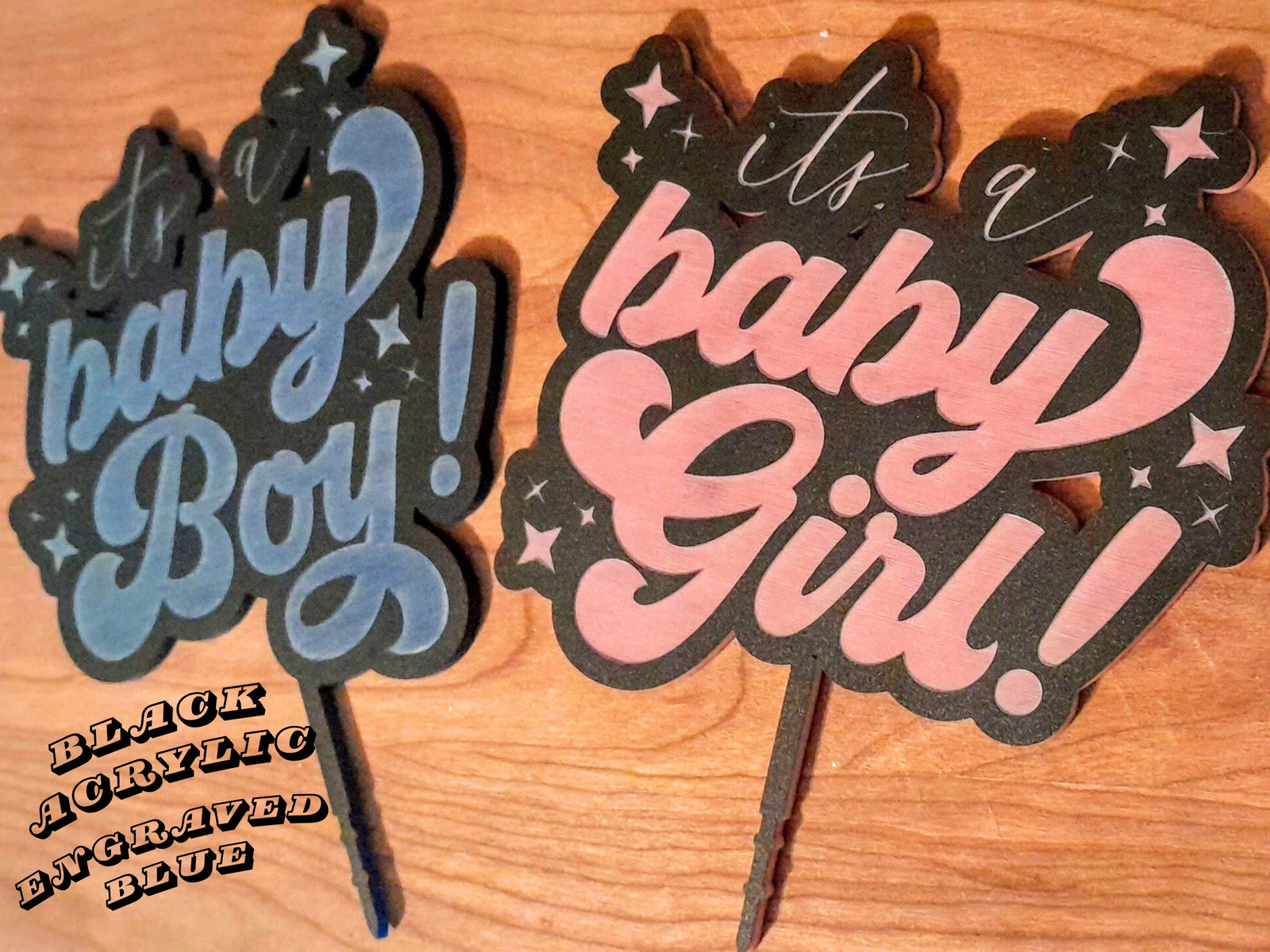 Custom Baby Shower Cake Topper for Baby Shower Gift Gender Reveal Cake Topper Baby Girl Cake Topper Baby Boy Cake Topper Premium Acrylic