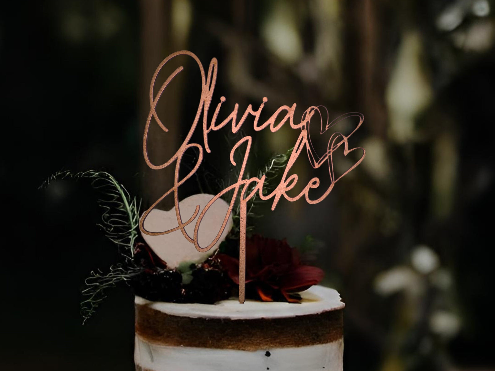 Custom Wedding Cake Topper Personalized Cake Topper for Wedding Gift Name Cake Topper for Engagement Cake Topper Bridal Shower Cake Topper