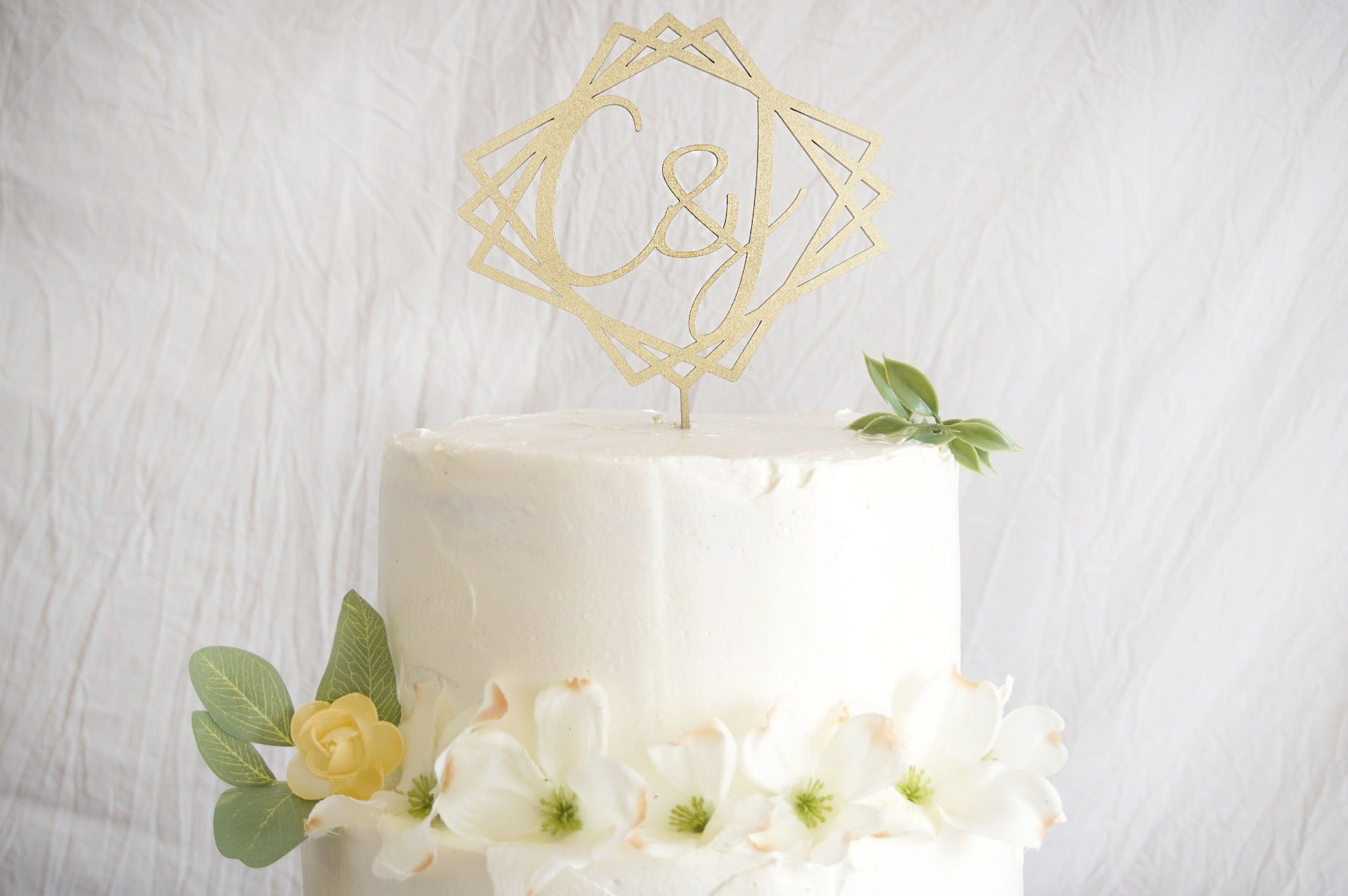 Geometric Wedding Cake Topper | Custom Cake Toppers Personalized | Made in Wood or Acrylic, Cake Toppers, designLEE Studio, designLEE Studio