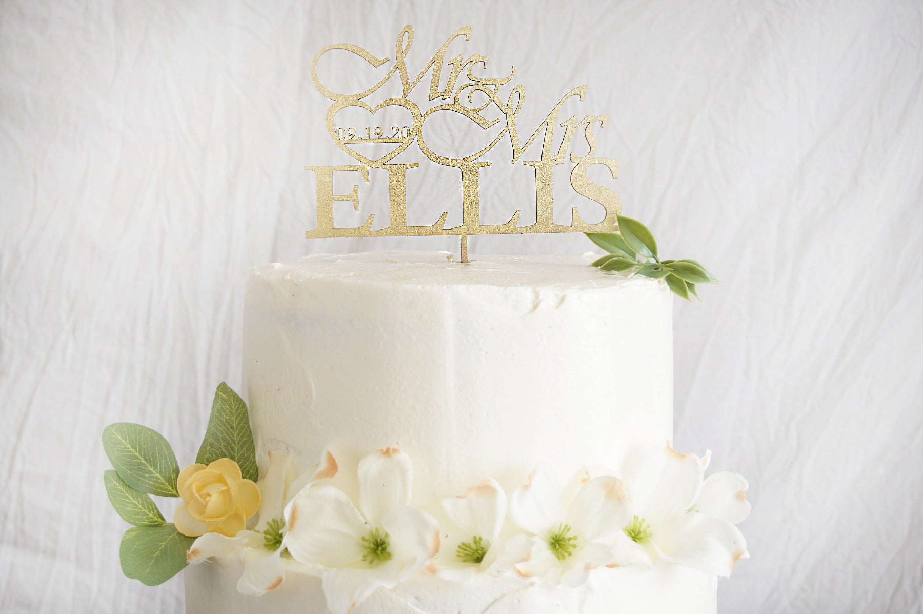 Mr. & Mrs. Wedding Cake Topper | Custom Cake Topper Personalized | Engagement or Anniversary Cake Topper | Wood Cake Topper, Cake Toppers, designLEE Studio, designLEE Studio